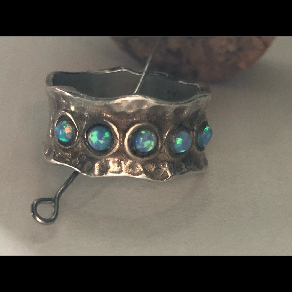 Hand made rustic opal ring